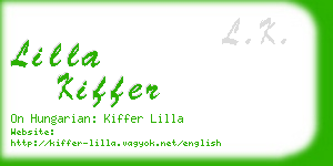 lilla kiffer business card